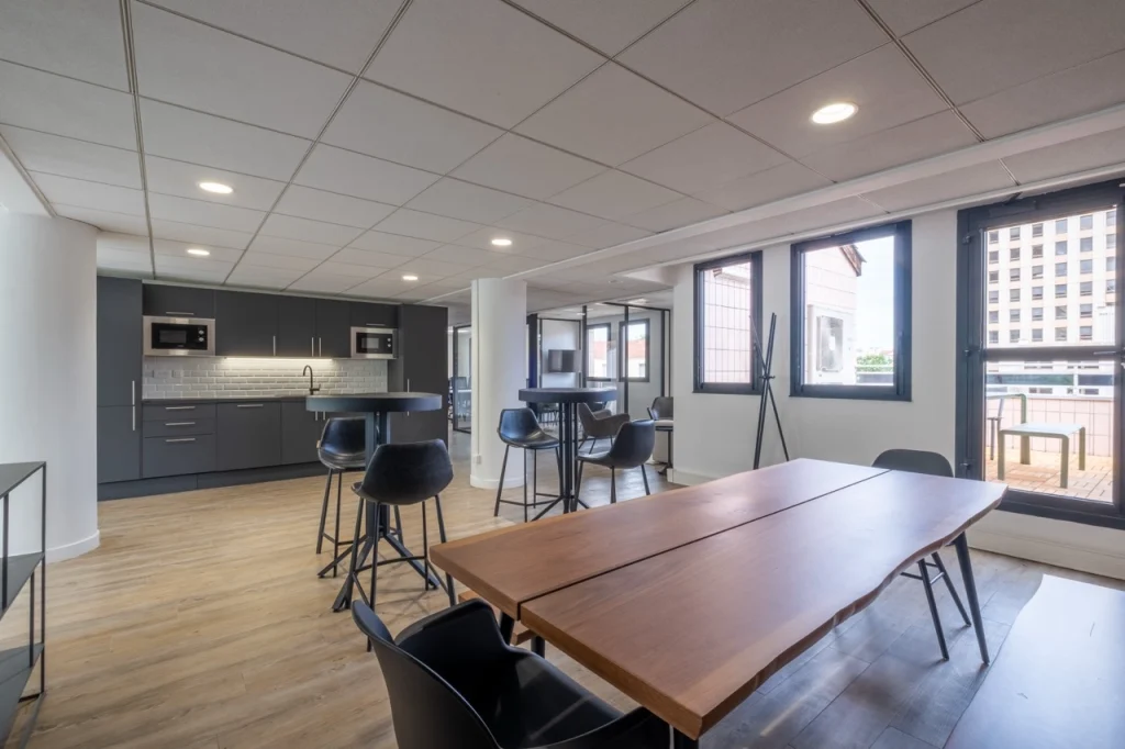 Grand espace commun chez Focus L'Européen Lyon 3